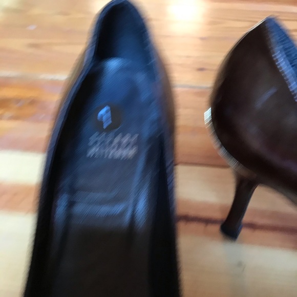 Stuart Weitzman Brown Patent Leather Heels 39/9 - Picture 3 of 6